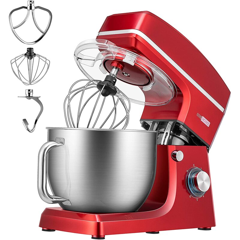 VIVOHOME 7.5 Quart Stand Mixer%252C 660W 6 Speed Tilt Head Kitchen Electric Food Mixer With Beater%252C Dough Hook And Wire Whip%252C ETL Listed%252C 